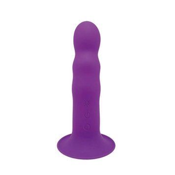 Двошаровий ділдо з вібрацією Adrien Lastic Hitsens 3 Purple, відмінно для страпона, діаметр 4 см, до SO5053