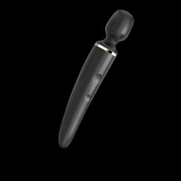Вібромасажер Satisfyer Wand-er Woman (Black/Gold), водонепроникний, потужний, розмір XXL SO3456