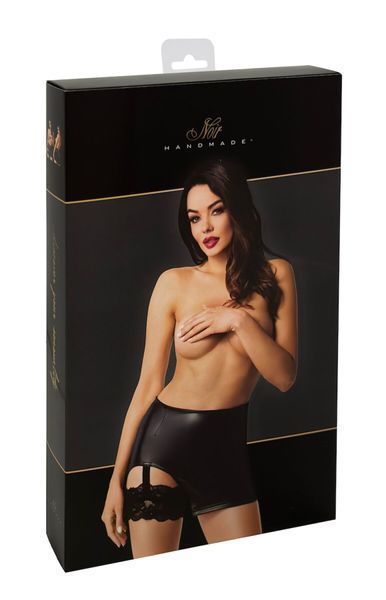 Спідниця Noir Handmade F345 Powerwetlook skirt with garter - M SX2135