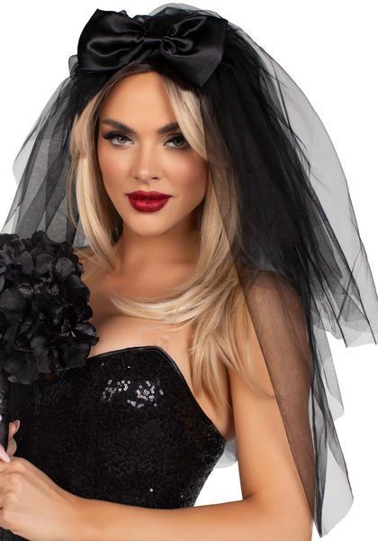 Фата невесты Leg Avenue Tiered bridal veil O/S Black SX2796