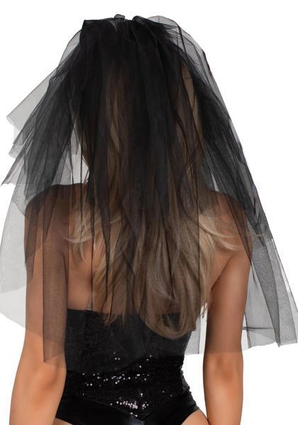 Фата невесты Leg Avenue Tiered bridal veil O/S Black SX2796