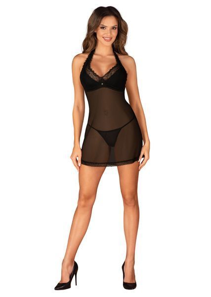 Пеньюар Obsessive Medilla chemise & thong XS/S SO9052