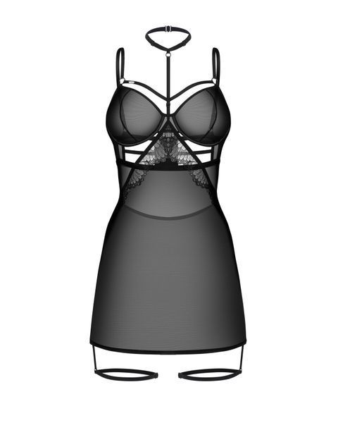 Бебі-долл Obsessive Arrowel Black chemise S/M SX2581