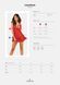 Прозрачная сорочка бэби-долл Obsessive Lacelove babydoll & thong M/L Red, кружево, стринги SO8647 фото 5