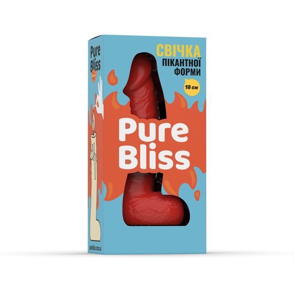 Свічка у вигляді члена Pure Bliss BIG Red 18 см SX1652