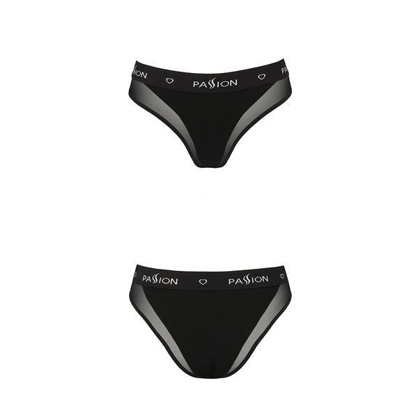 Трусики з прозорою вставкою Passion PS002 PANTIES XL, black SO4194