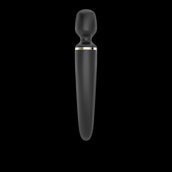 Вібромасажер Satisfyer Wand-er Woman (Black/Gold), водонепроникний, потужний, розмір XXL SO3456