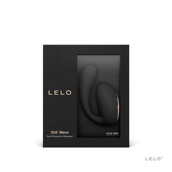 Смарт-вібратор LELO Ida Wave Black, вагінально-кліторальний, технологія WaveMotion, 2 мотори SO8076