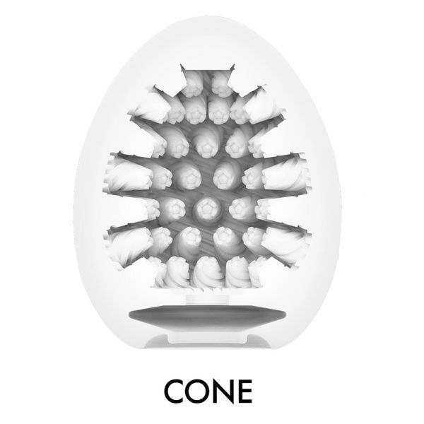 Мастурбатор-яйцо Tenga Egg Cone, плотный TPE, пробник лубриканта 5 мл SO9801