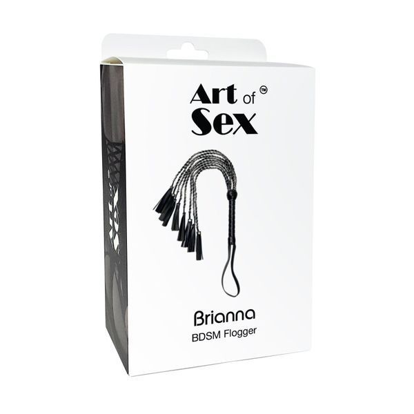 Ажурная плеть из экокожи Art of Sex - Brianna, цвет черный SO9665