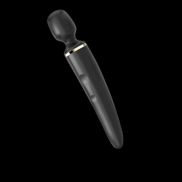 Вібромасажер Satisfyer Wand-er Woman (Black/Gold), водонепроникний, потужний, розмір XXL SO3456