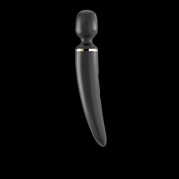 Вібромасажер Satisfyer Wand-er Woman (Black/Gold), водонепроникний, потужний, розмір XXL SO3456