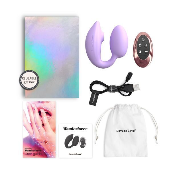 Віброяйце з вакуумною кліторальною стимуляцією Love To Love Wonderlover VIVA MAUVE SO9615