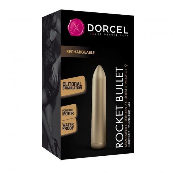 Перезаряджувана віброкуля Dorcel Rocket Bullet Gold SO4071