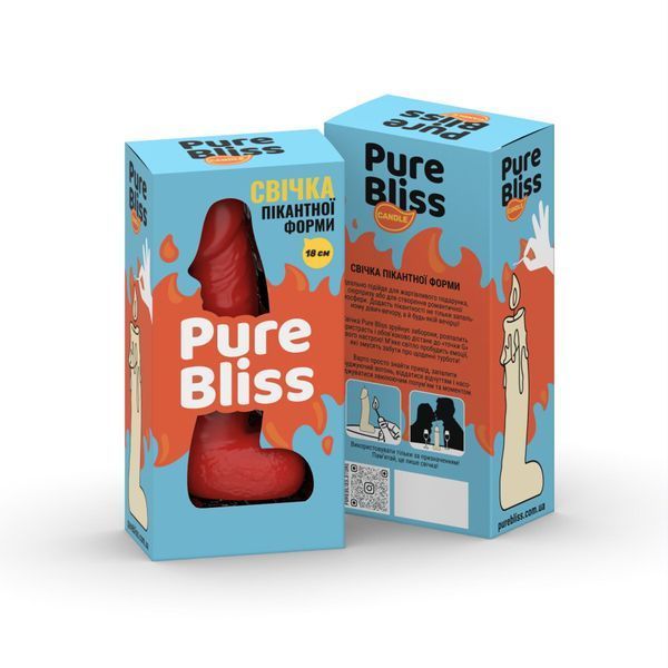 Свічка у вигляді члена Pure Bliss BIG Red 18 см SX1652