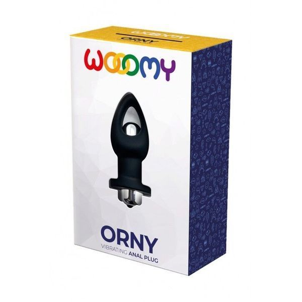 Анальна пробка Wooomy Orny зі знімною віброкулею, 1 режим вібрації, діаметр 3,6 см, довжина 8,4 см SO7430