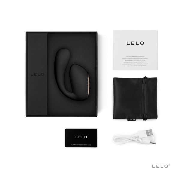 Смарт-вібратор LELO Ida Wave Black, вагінально-кліторальний, технологія WaveMotion, 2 мотори SO8076