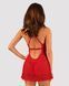 Прозрачная сорочка бэби-долл Obsessive Lacelove babydoll & thong M/L Red, кружево, стринги SO8647 фото 2