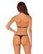 Полупрозрачный комплект Obsessive Celia Noir 2-pcs set M/L, бюстгальтер, стринги SO7866 фото 2