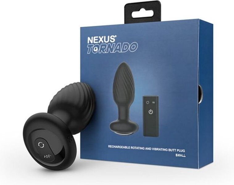 Анальна пробка Nexus TORNADO Small, ротація+вібрація, пульт ДК SO8697