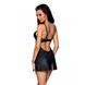 Бэби-долл из эко-кожи и кружева Passion LOONA CHEMISE XXL/XXXL, black SO5360 фото 2