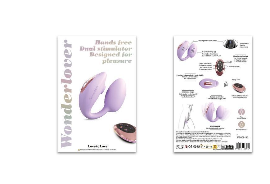 Віброяйце з вакуумною кліторальною стимуляцією Love To Love Wonderlover VIVA MAUVE SO9615