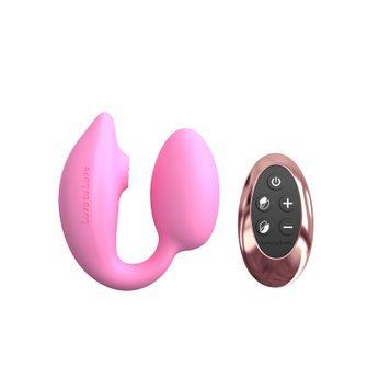 Віброяйце з вакуумною кліторальною стимуляцією Love To Love Wonderlover PINK PASSION SO9616