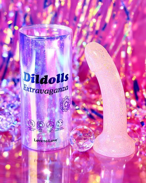 Дилдо с блестками Love To Love DILDOLLS - EXTRAVAGANZA, ультрамягкий SX2279