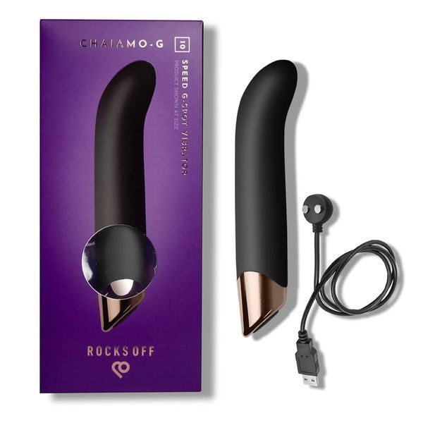 Вібратор для точки G Rocks Off Chaiamo G Black, 10 режимів SX1201