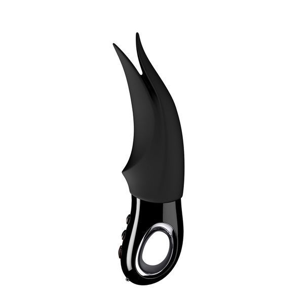 Вибратор для клитора Fun Factory VOLTA black, гибкий двойной кончик SX0928