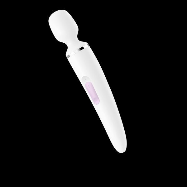 Вібромасажер Satisfyer Wand-er Woman (White/Chrome), водонепроникний, потужний, розмір XXL SO3458