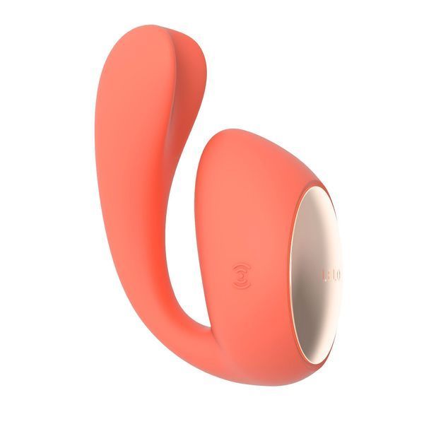 Смарт-вібратор LELO Ida Wave Coral Red, вагінально-кліторальний, технологія WaveMotion, 2 мотори SO8077