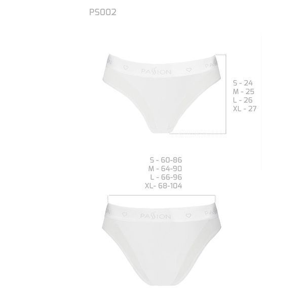 Трусики з прозорою вставкою Passion PS002 PANTIES L, white SO4195