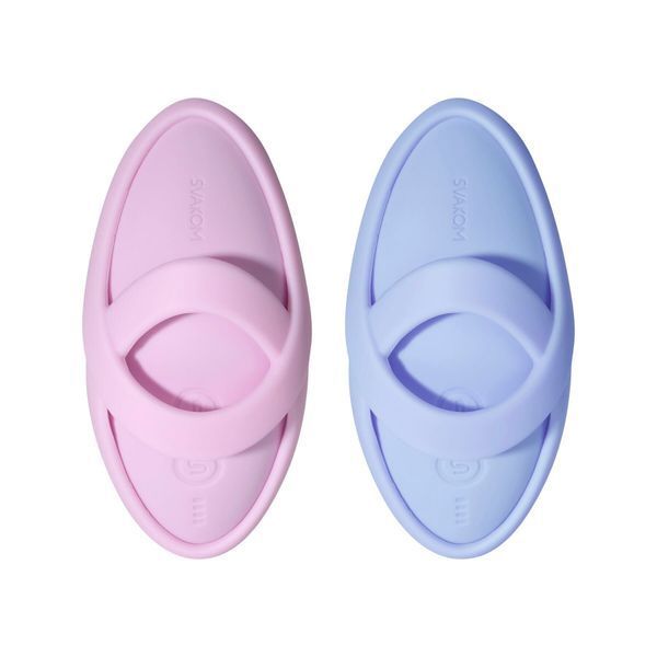 Смарт-вибратор для клитора Svakom Echo 2 Pink Lilac, подогрев до 38 &deg;C, съемная насадка на палец SX2449