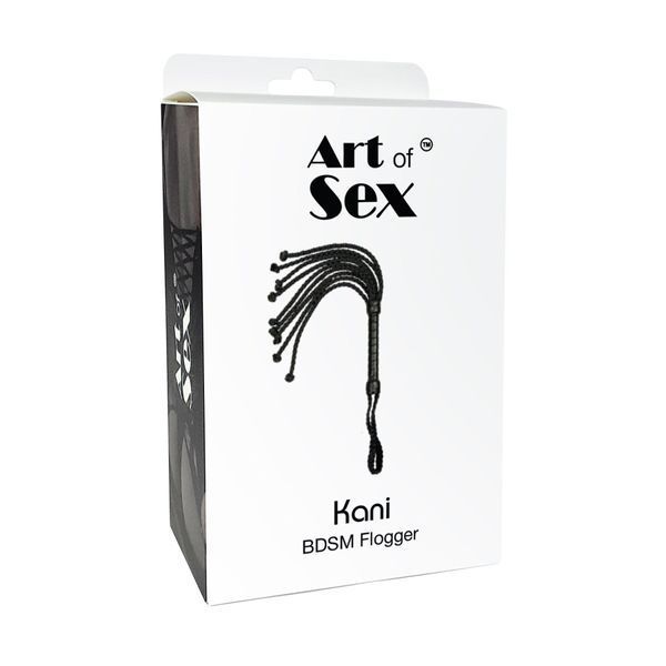 Ажурная плеть Кошка из экокожи Art of Sex - Kani, цвет черный SO9666