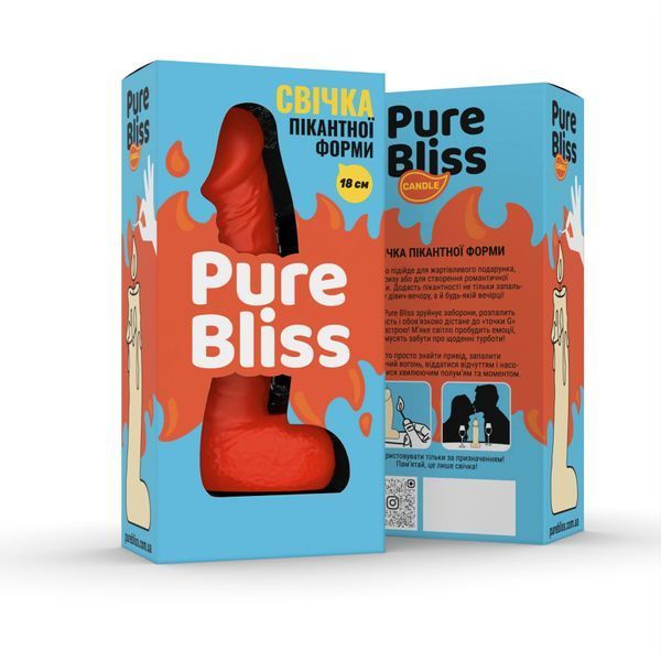 Свічка у вигляді члена Pure Bliss BIG Orange 18 см SX1653