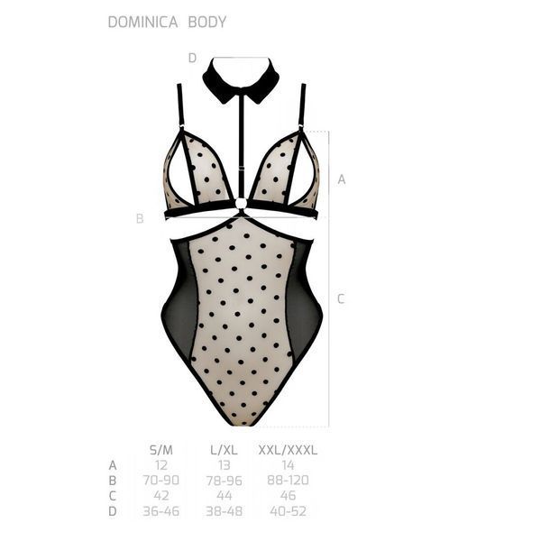 Боді Passion DOMINICA BODY L/XL, black SO8427