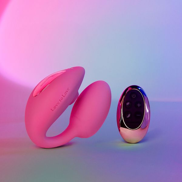Віброяйце з вакуумною кліторальною стимуляцією Love To Love Wonderlover PINK PASSION SO9616