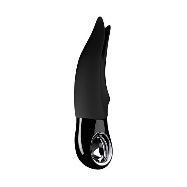 Вибратор для клитора Fun Factory VOLTA black, гибкий двойной кончик SX0928