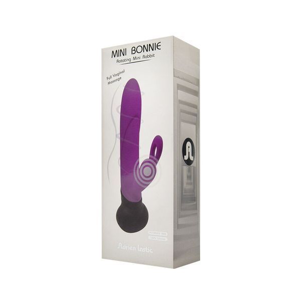 Вибратор с вращением ствола Adrien Lastic Mini Bonnie с петелькой для пальчика AD10861