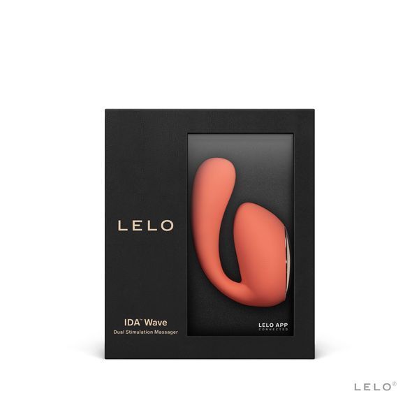 Смарт-вібратор LELO Ida Wave Coral Red, вагінально-кліторальний, технологія WaveMotion, 2 мотори SO8077