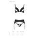 Комплект з екошкіри Passion MILEY SET L/XL, black, трусики, бюстгальтер, пояс для панчіх SO5771 фото 5