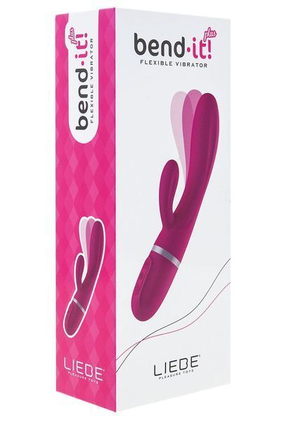 Вибратор-кролик Liebe Bend It Plus Cerise, гибкий, 2 мотора, 10 режимов SX1586