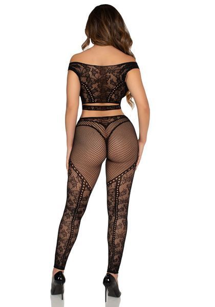Комплект Leg Avenue Off Shoulder Crop Top and Legging One Size SX2748