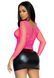 Сетчатый топ Leg Avenue Long Sleeves T-Shirts Neon Pink, One Size SO9105 фото 6