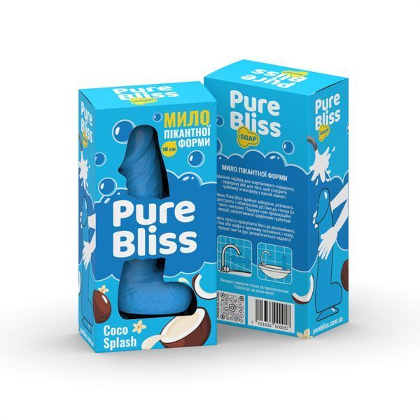 Ароматное мыло пикантной формы Pure Bliss Blue Coco Splash (Кокосовое молоко) 18 см SX3030