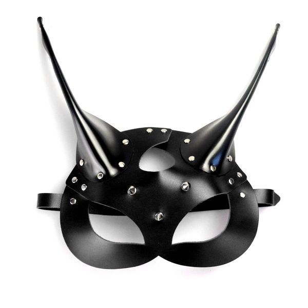 Шкіряна маска Art of Sex - Lucifer Black SX0669