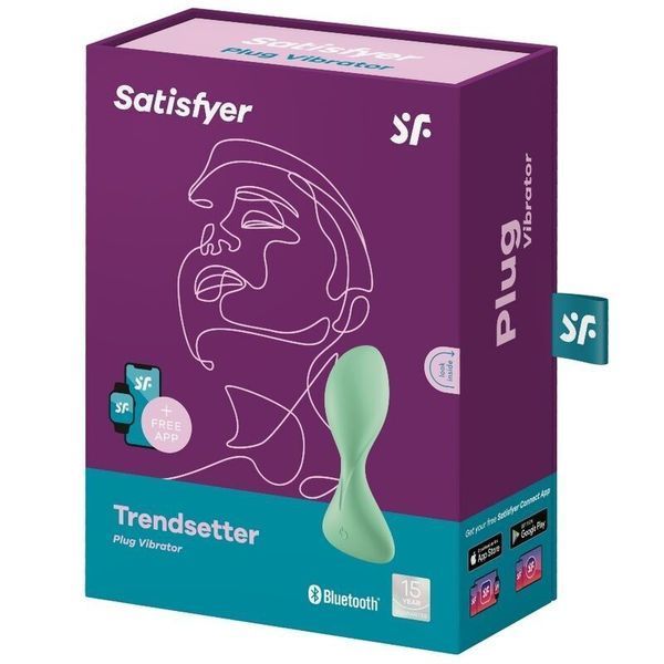 Анальная смарт-пробка с вибрацией Satisfyer Trendsetter Green SO6731