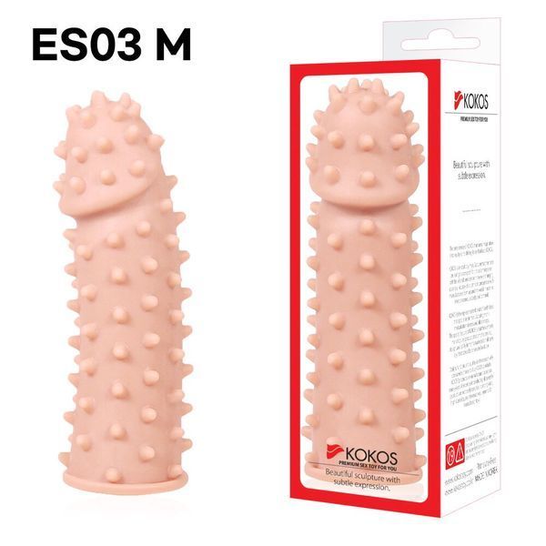 Насадка на член Kokos Extreme Sleeve ES.03 размер M, утолщающая, стимулирующий рельеф SO1275