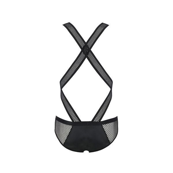 Мужское эротическое сетчатое боди Passion 045 VICTOR XXL/XXXL Black, экокожа, сетка SO7608